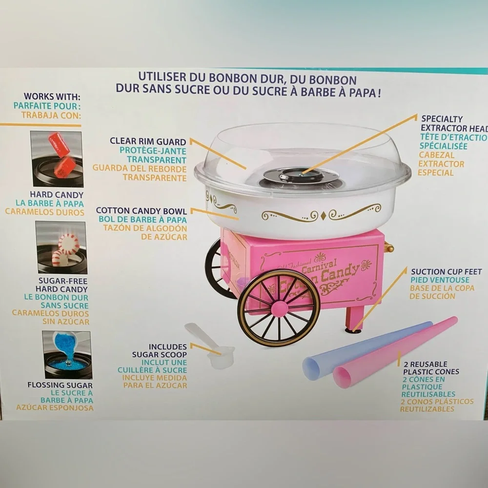 Cotton Candy Machine vintage party pink mini food bridal shower bachelorette